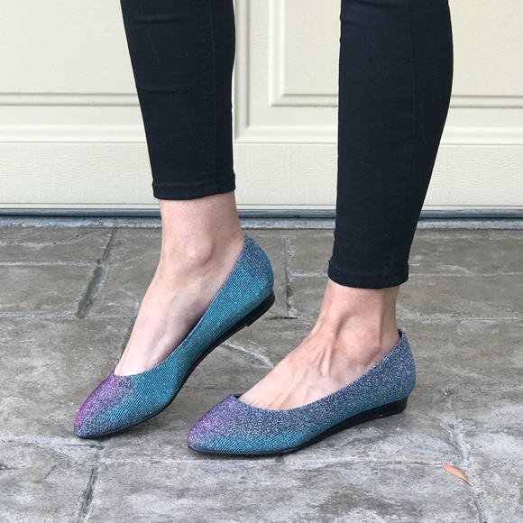 Midnight Glitz Multicolor Comfortable Ballet Flats - Picture 2 of 8